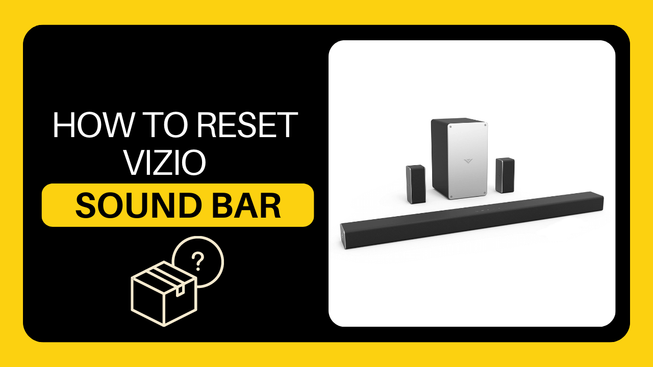 how to reset vizio sound bar